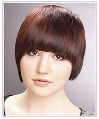 Short hairstyle for oblong face shape